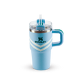 COPO QUENCHER COM ALÇA CORNFLOWER CHEVRON STANLEY | 591ML
