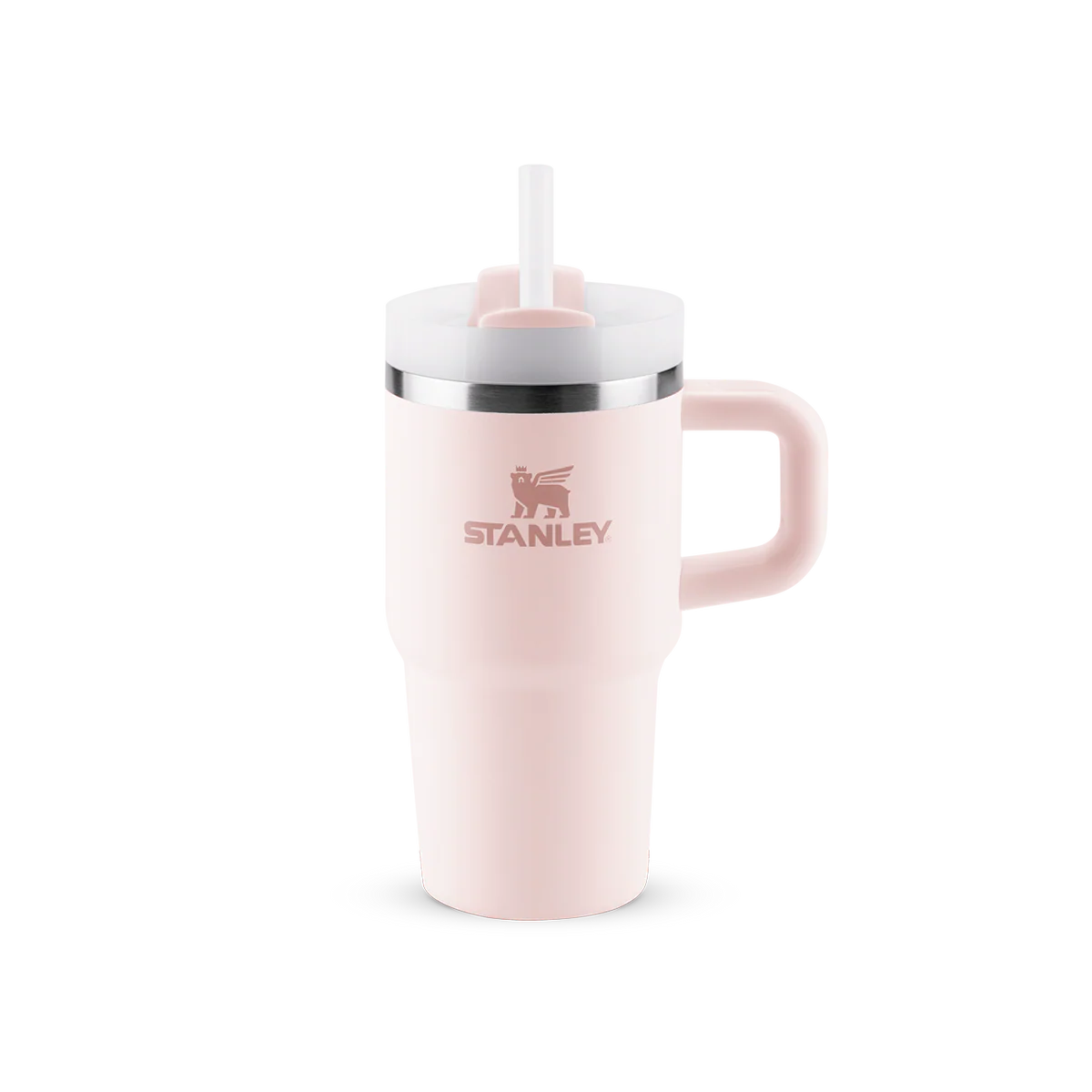 COPO QUENCHER COM ALÇA ROSE QUARTZ STANLEY | 591ML