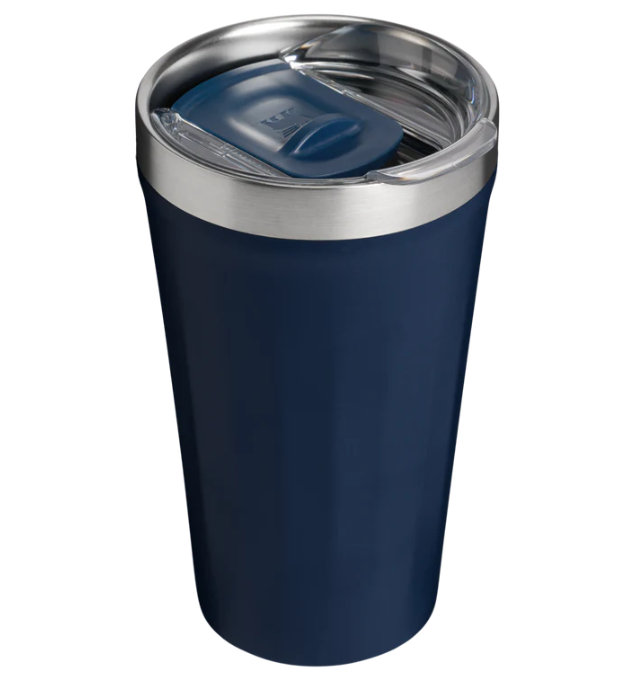 Copo Texturizado com Tampa Dark Navy | 473ml