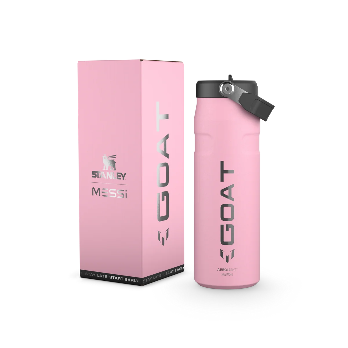 GARRAFA TÉRMICA AEROLIGHT FLIP STRAW MESSI PINK STANLEY | 710ML