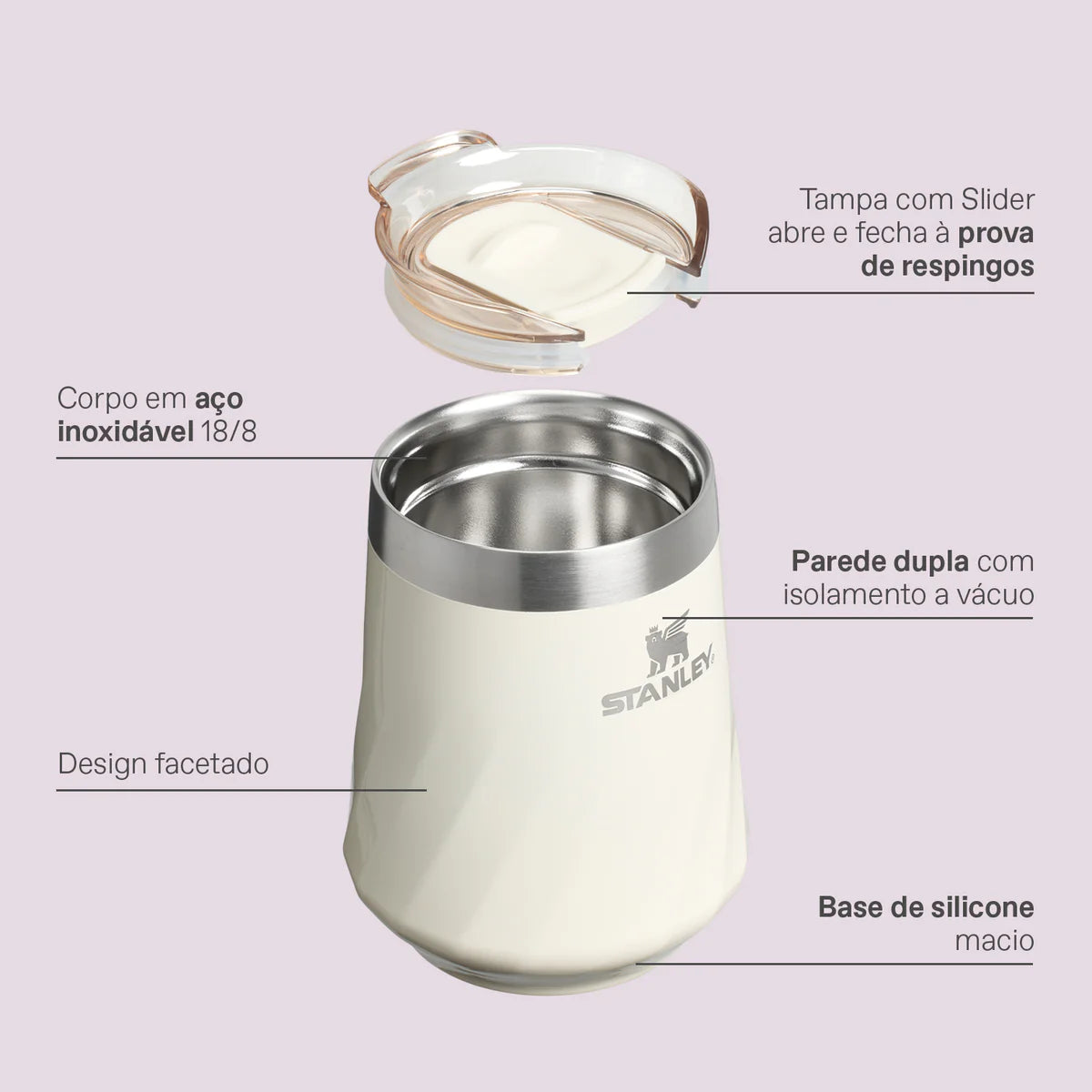 COPO TÉRMICO RESERVE WINE CREAM GLOSS | 325ML