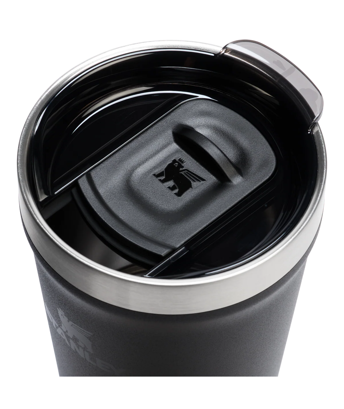 BLACK GLOSS CUP WITH LID | 473ML