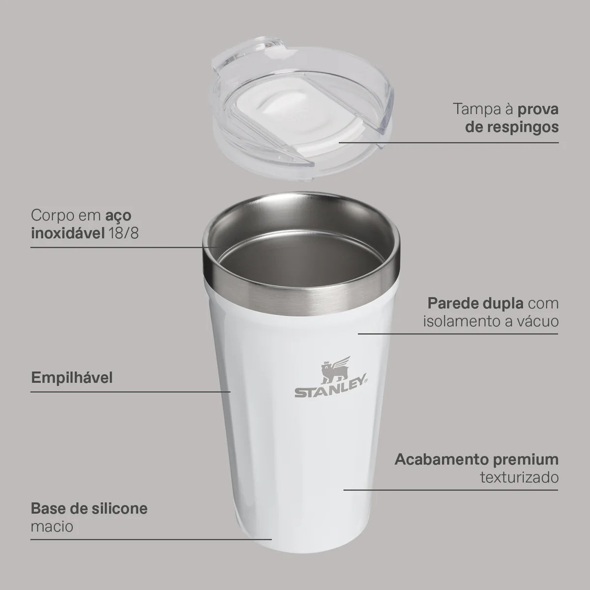 COPO COM TAMPA FROST GLOSS | 473ML