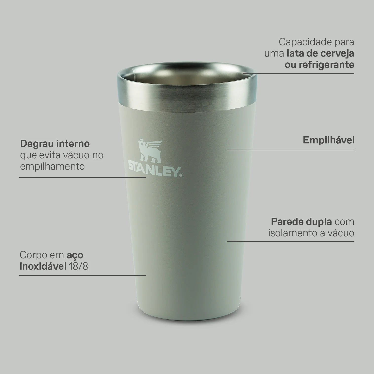 Copo Térmico Stanley Black 2.0 | 354ml