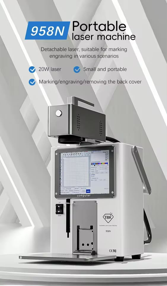 Máquina de Gravação a Laser TBK 958N (20W) - Portátil e Destacável